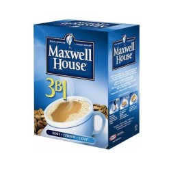 Кофе, Maxwell House (Максвелл Хаус) 15 г №12 3 в 1 растворимый в пакетиках коробка